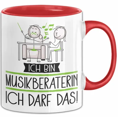 Produktbild von Geschenk für Musikberaterin Tasse Lustige Geschenkidee Geburtstag Ich Bin Musikberaterin Ich Darf Das (Rot)
