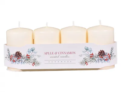 Obrázek produktu pro Nohel Garden Svíčka adventní VÁLEC vonná matná d6x10cm 4ks