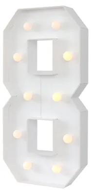 Image de 100cm numéro lumineux-8 anniversaire décoration de fête 2000-3000K
