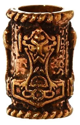 Productafbeelding van Vikingsieraden, haaraccessoires, baardparels, Arvír, Thor's hamer, bronzen haarspeld, artikelnummer 6412