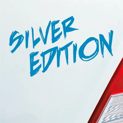 Produktbild von Auto Aufkleber Silver Edition Auto Car Tuning 15x7 cm Hellblau Sticker Heckscheibenaufkleber