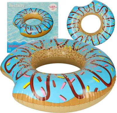 Produktbild von BESTWAY 36118 Donut blau 107cm Schwimmrad