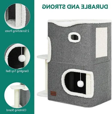 Obrázok produktu pre Liehnište pre mačky s škrabadlom a hračkou na hranie do interiéru