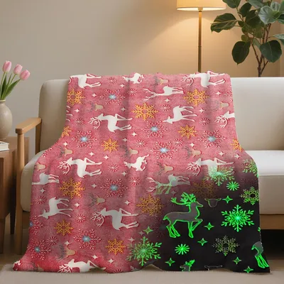 Imagen del producto de Manta suave con efecto luminoso, de 130x150 cm, ideal para habitaciones infantiles