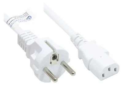 Produktbild von Good Connections Schutzkontakt-Stecker an C13 weiß 1,8m