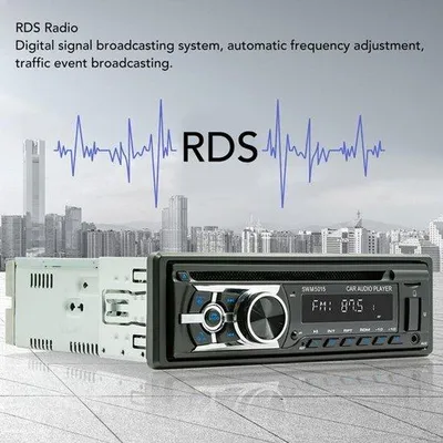 Zdjęcie produktu dla Radio samochodowe Bluetooth, radio z portem USB, radio FM, zestaw głośnomówiący, odtwarzacz CD/DVD, wejście AUX, radio samochodowe typu Single DIN