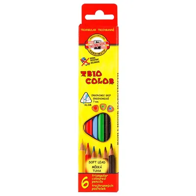 Obrázek produktu pro Koh-i-noor TRIOCOLOR 3131/6 - trojhranné pastelky - 6 ks