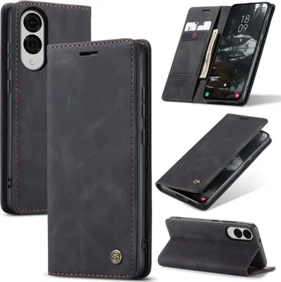 Produktbild von Samsung Galaxy S25 Edge Hülle - CaseMe 013 Klapphülle - Schwarz