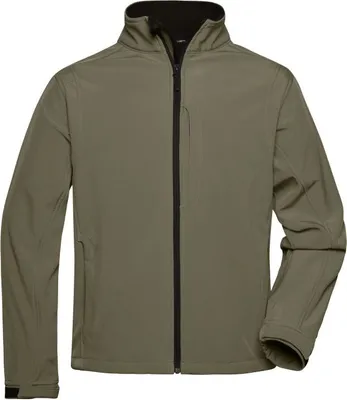 Produktbild von James & Nicholson Herren-Jacke, Softshell, Gr. S,oliv