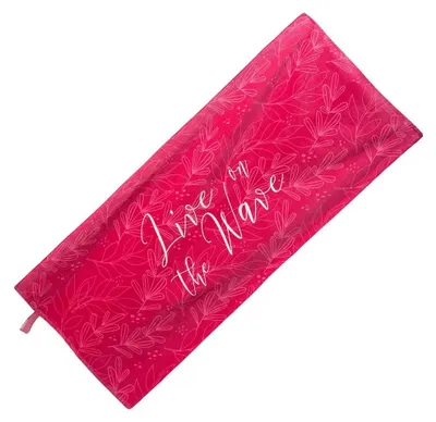 Image de Aquawave - Serviette de bain "Rannas", en coton, motif feuilles IG2994 (taille unique) (rose)
