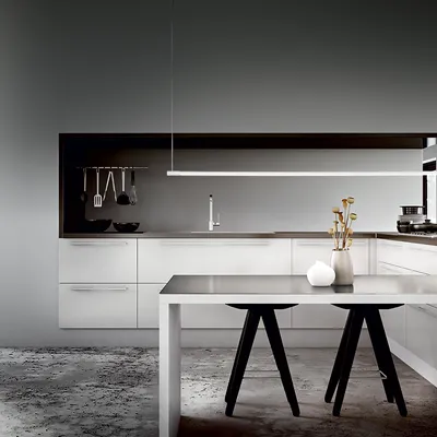 Image de Suspension Industrial-Minimal Yoko Aluminium-Plastique Noir Led 16W 3000K