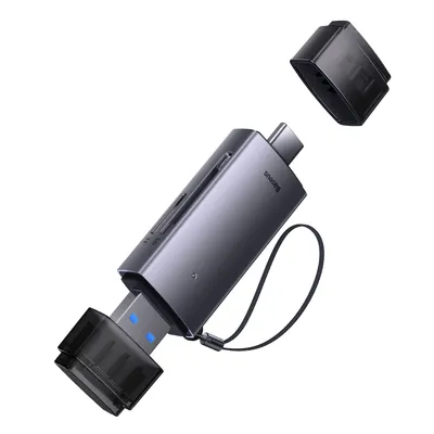 Produktbild von Baseus WKQX060113, MicroSD (TransFlash), SD, Grau, 832 Mbit/s, USB 3.0 Type-A/Type-C, 22 mm, 76 mm