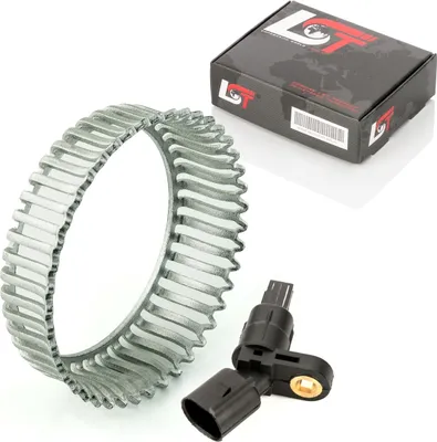 Produktbild von ABS-Sensor und ABS-Ring Set Hinterachse 43 Zähne für AUDI SEAT SKODA VW