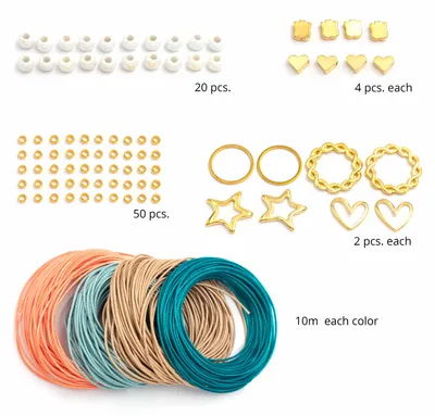 Produktbild von Vintageparts Makramee Set Oase Armbänder DIY
