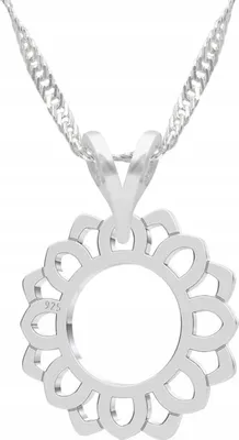 Image de 925 Collier en argent avec pendentif à fleurs