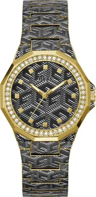 Produktbild von Guess Damen Armbanduhr Misfit, schwarz, gold 38 mm GW0597L1