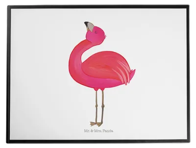 Produktbild von Mr. & Mrs. Panda schreibtischunterlage Flamingo Stolz - Weiß - Geschenk, schreibauflage, tischpad, Schreibunterlage, schreibtischunterlagen, Rosa, Schwester, Mama