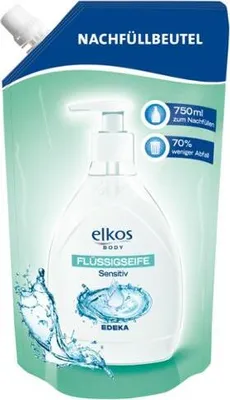Produktbild von EDEKA elkos Flüssigseife Sensitiv Nachfüllbeutel 750ml