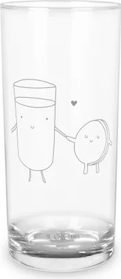 Produktbild von Mr. & Mrs. Panda Cocktailglas Milch Keks 200 ml - Transparent - Geschenk, Kaffee, Kekse, Tumbler, Longdrinkglas, Trinkglas, Wasserglas, Einladung Frühstück, Glas, Cookie
