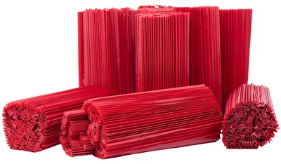 Produktbild von Plissee-Manschetten, Farbe:signalrot, Größe:125 mm