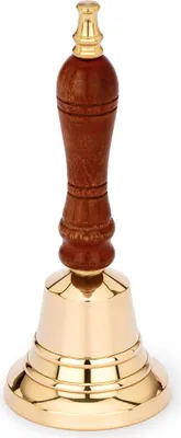 Produktbild von Maritim Tischglocke aus Messing mit Holzgriff 12,5cm hoch Tischklingel