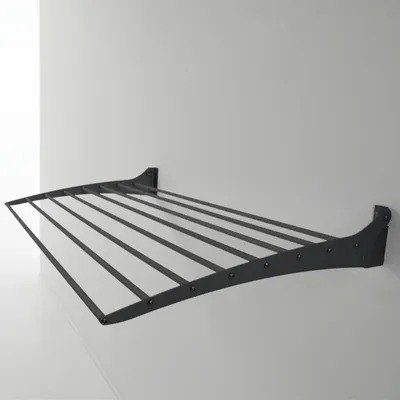 Produktbild von Wäscheständer für die Wand, klappbarer und rostfreier Wäschetrockner – Foxydry Fold Down 60 cm schwarz