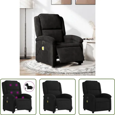 Produktbild von The Living Store Massagesessel Elektrisch Schwarz Samt