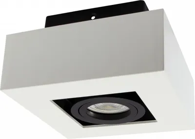Produktbild von Spectrum LED Mirora GU10 schwarz & weiß Deckenleuchte schwenkbar IP20 max. 35W eckig
