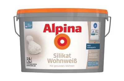 Produktbild von Alpina Silikat Wohnweiß 2,5 Liter