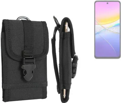Produktbild von K-S-Trade Holster Handy Hülle kompatibel mit Vivo Y37m 5G Holster Handytasche Gürtel Tasche Schutz Hülle Robust Outdoor schwarz
