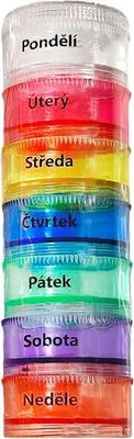 Obrázok produktu pre Dávkovač Na Lieky, 7 Dní Pondelok - Nedeľa