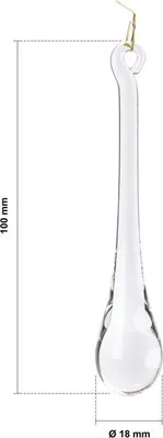 Produktbild von Kristall Regentropfen Behang für Kronleuchter aus Glas Prismen 1 Stück Hängende Tropfen Anhänger klar transparent