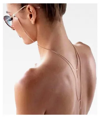 Produktbild von Boho-Brillenketten mit Quasten-Anhänger aus Legierung, rutschsichere Brillenkette für Frauen und Mädchen (Gold)