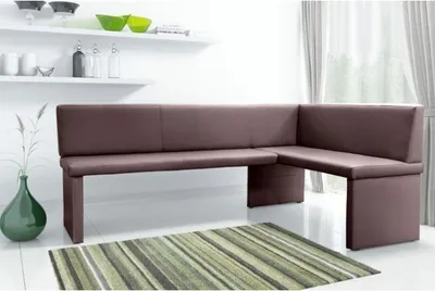 Produktbild von Eckbank Bank Küchenbank  -Cora XL / L - Kunstleder Braun 196 x 142 cm