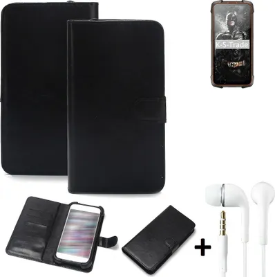 Produktbild von K-S-Trade Wallet Case Handyhülle kompatibel mit Cubot KingKong 5 Pro Schutzhülle Flip cover Flipstyle Tasche Hülle Flipcover Slim Bumper schwarz +
