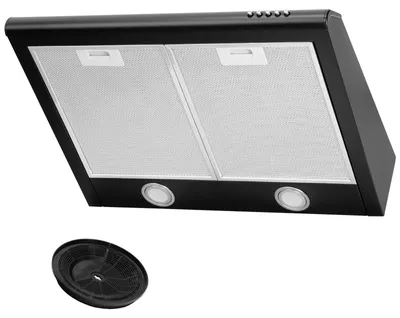 Produktbild von Dunstabzugshaube + Filter Abzugshaube Unterbauhaube Abluft Umluft 60 cm Schwarz