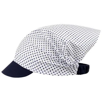 Produktbild von Schirmmütze Mädchenmütze Sommermütze Punkte, Blau-Weiß-Punkte, Gr. 50/52
