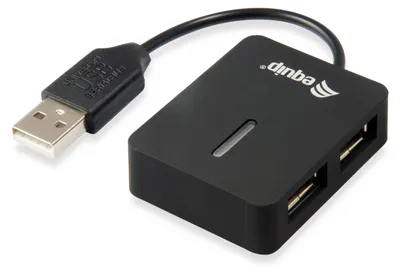 Image de Equip 128952 hub d'interface USB 2.0 480 Mbit/s Noir