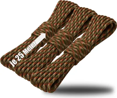 Produktbild von COM-FOUR® 3x Paracord Schnur Ø 4 mm, 75 m - Seil mit 7 Kern Strängen für Boot, Camping, Outdoor - Nylonseil mit 250 Kg Tragkraft - Zeltseil, Abspannseil, Allzweckseil