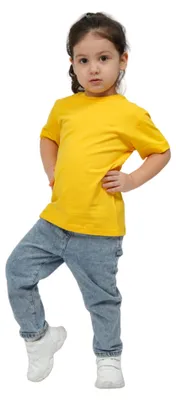 Produktbild von T-Shirt Kinder – Größe 140 – Gelb – 100% Baumwolle – Ideal für Schulsport, Bequem