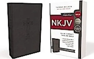 Produktbild von NKJV, Thinline Bible, Compact, Leathersoft, Black, Red Letter, Comfort Print