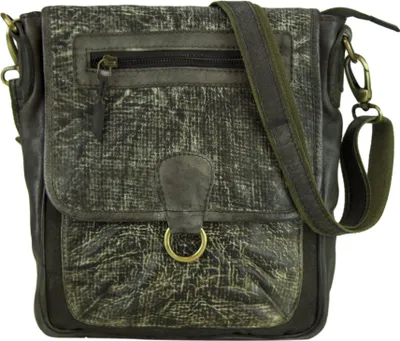 Produktbild von Sunsa klein Damen Leder Tasche Umhängetasche Schultertasche Vintage Retro Design Ledertasche hochwertige Crossbody used Look Damentasche Frauentasche mit Reißverschluss Messengertasche