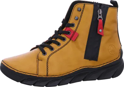 Produktbild von Rieker Schnür-,Zug-u.Schnallenstiefel in gelb/orange, Gr. 38
