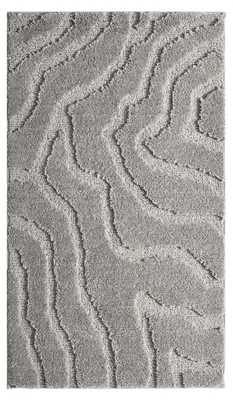 Produktbild von Rutschfeste, waschbare Badematte in Kieselgrau mit TPR-Rückseite, weicher Mikrofaser und modernem Design.