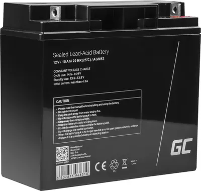 Obrázek produktu pro Akumulátorové baterie AGM 12V 15Ah (AGM53_1)