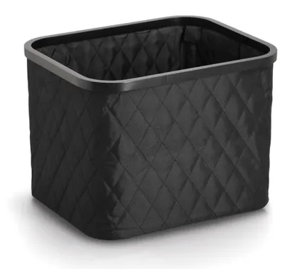 Image de Panier de rangement Zeller, polyester/bambou, noir, env. 40,5 x 33 x 30 cm
