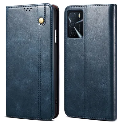 Immagine prodotto di Custodia per OPPO A16, portafoglio in pelle flip case con funzione stand blu
