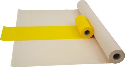 Produktbild von Sensalux Kombi-Set 1 Tischdeckenrolle 1,5m x 25m creme + Tischläufer 30cm gelb