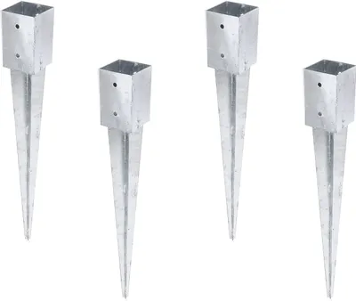 Produktbild von Alberts 4 x Einschlag-Bodenhülse für Rund- oder Vierkantholzpfosten feuerverzinkt 91 x 91 mm Gesamtlänge 750 mm