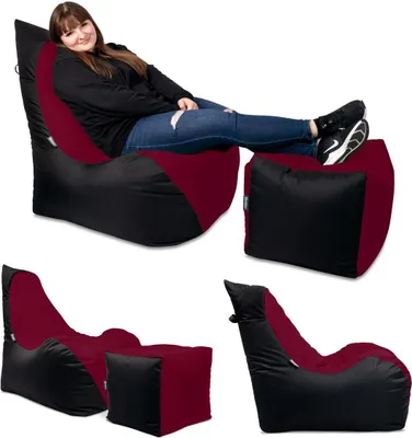 Produktbild von BuBiBag Flashbag Lounge Sessel Sitzkissen 75Tx60Bx85H cm Weinrot